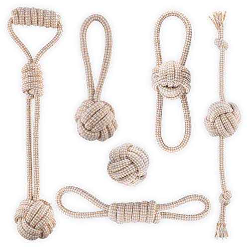FONPOO Juguetes para Perros,Hecha de Algodón y Cuerda de Nylon Seguro Sano Juguete Interactuar Adecuado para Medianos Juguetes Perros pequeños FONPOO Juguetes para Perros,Hecha de Algodón y Cuerda de Nylon Seguro Sano Juguete Interactuar Adecuado para Medianos Juguetes Perros pequeños