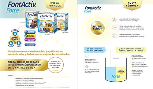 Fontactiv Forte Chocolate - 14 Sobres de 30gr - Suplemento Nutricional para adultos y mayores - 1 o 2 sobres al día