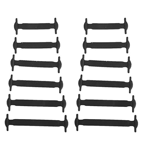 Footful 1 Par Cordones Cuerdas Elástico de Zapatos Silicona Color Negro sin Corbata para Niños Footful 1 Par Cordones Cuerdas Elástico de Zapatos Silicona Color Negro sin Corbata para Niños