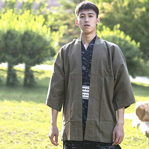 For Hombre Japonés Kimono Cardigan Hombres Haori Kimonos Karate Samurai Traje del Kimono Tradicional Japones Ropa Masculina Yukata Zzzb (Color : 3, Size : One Size) For Hombre Japonés Kimono Cardigan Hombres Haori Kimonos Karate Samurai Traje del Kimono Tradicional Japones Ropa Masculina Yukata Zzzb (Color : 3, Size : One Size)