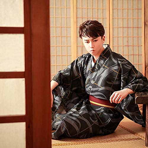 For Hombre Ropa Tradicional Japonesa Samurai Kimono For El Karate Masculino OBI Yukata Kimono Cosplay Tradicional Japonesa Kimonos Zzzb (Color : 3, Size : L)