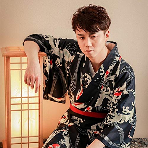 For Hombre Ropa Tradicional Japonesa Samurai Kimono For El Karate Masculino OBI Yukata Kimono Cosplay Tradicional Japonesa Kimonos Zzzb (Color : 3, Size : L)