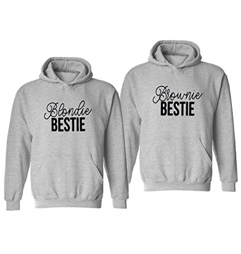 For Love Best Friends Sudadera Brownie Blondie Chica Mejores Amigos Hoodie Suéter Sister Impresión BFF Pullover Sister Hoodie niñas Best Friends Sweater 1 Pieza (Gris-Brownie, M)