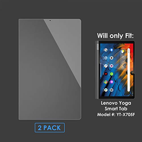 Forefront Cases Protector de Pantalla para Lenovo Yoga Smart Tab, Cristal Templado - 2 Unidad - Lenovo Yoga Smart Tab 10.1 Protector de Pantalla - Resistente a los Arañazos, Claridad HD