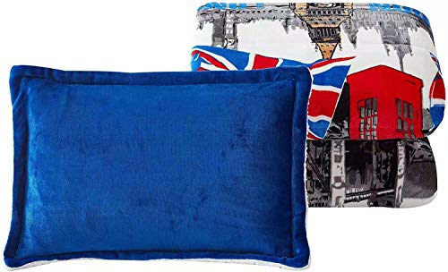 ForenTex Edredón Nórdico Cama 90/105cm 600G Grosor Borreguillo Microseda Extra Suave con Fundas Almohada 50x70(S-3089), Azul, 190x260cm ForenTex Edredón Nórdico Cama 90/105cm 600G Grosor Borreguillo Microseda Extra Suave con Fundas Almohada 50x70(S-3089), Azul, 190x260cm