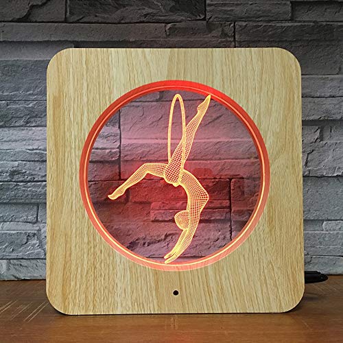 Forma de Yoga Grano de plástico luz Nocturna lámpara Personalizada lámpara de Mesa niño cumpleaños Color Regalo decoración del hogar