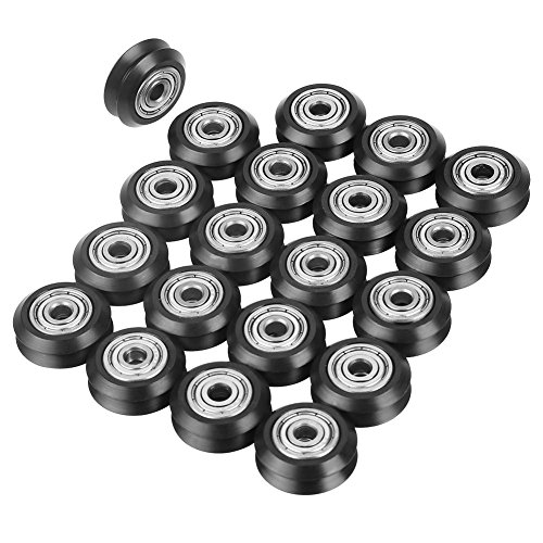 Forma en Forma de V Rueda 5mm Diámetro 625 Rodamiento Polea Accesorios Doble Rodamiento Puerta Corredera para CNC Impresora 3D 20PCS Forma en Forma de V Rueda 5mm Diámetro 625 Rodamiento Polea Accesorios Doble Rodamiento Puerta Corredera para CNC Impresora 3D 20PCS
