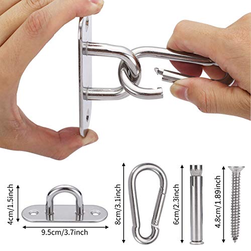 FORMIZON Ganchos de Techo, 2 Packs 304 Stainless Steel Disco Fijo, Acero Inoxidable Gancho para Columpio Capacidad 450Kg para Hormigón y Madera Yoga, Hamacas FORMIZON Ganchos de Techo, 2 Packs 304 Stainless Steel Disco Fijo, Acero Inoxidable Gancho para Columpio Capacidad 450Kg para Hormigón y Madera Yoga, Hamacas