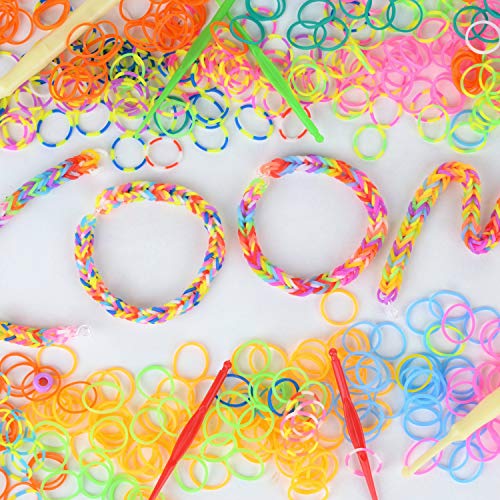 FORMIZON Loom Bands, 6800 Kit Completo, 22 Colores, Kit de CREA de Brazaletes y Loom Juguetes, Juego Creativo para Niños