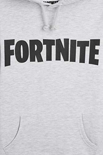 Fortnite Sudadera De Niños, Producto Oficial | Sudaderas para Niños con Manga Larga, Bolsillos Y Capucha | Regalos De Video Gamer Online (9/11 años, Gris)