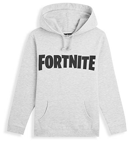 Fortnite Sudadera De Niños, Producto Oficial | Sudaderas para Niños con Manga Larga, Bolsillos Y Capucha | Regalos De Video Gamer Online (9/11 años, Gris)