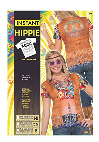 Forum Novelties 77157 Ladies instantánea Hippy Camiseta (UK 10 – 14)