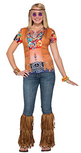 Forum Novelties 77157 Ladies instantánea Hippy Camiseta (UK 10 – 14)