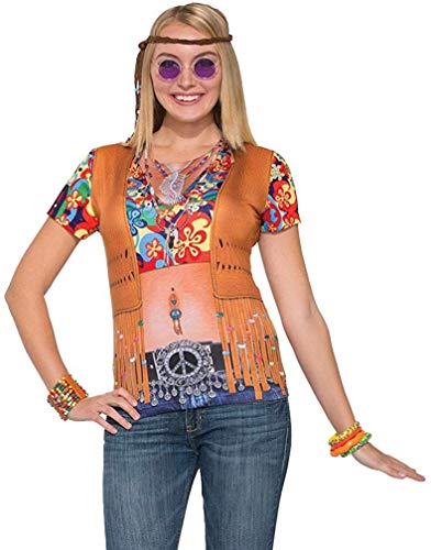 Forum Novelties 77157 Ladies instantánea Hippy Camiseta (UK 10 – 14)