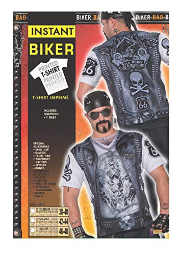 Forum Novelties 77163 44-inch – Instant camiseta de estilo motorista Forum Novelties 77163 44-inch – Instant camiseta de estilo motorista