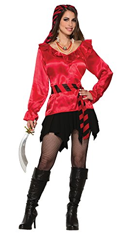 Forum Novelties 78767 pirata Lady rojo blusa (talla 10 – 12)
