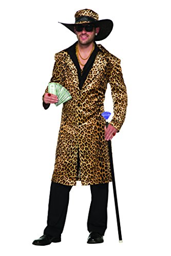 Forum Novelties 78886 Funky leopardo Pimp tamaño de la chaqueta y sombrero, en el pecho 42 – 44-inch Forum Novelties 78886 Funky leopardo Pimp tamaño de la chaqueta y sombrero, en el pecho 42 – 44-inch