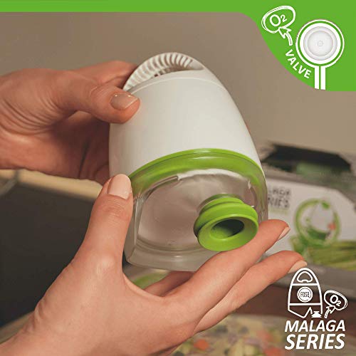 FOSA Home Starter Kit Málaga. Envasadora al vacío compacta + Adaptador + 14 Bolsas Reutilizables (4XS, 4xM, 6XL) para conservar Tus Alimentos