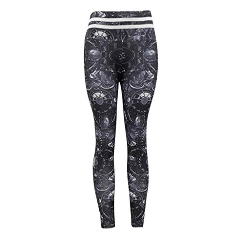 Fossen MuRope Pantalones Mujer Pitillo Slim Sexy Energizado con Estampado de Maquinaria Elegante - Pantalon para Modelar el Cuerpo - Pantalon Yoga Mujer Gimnasio Entrenamiento