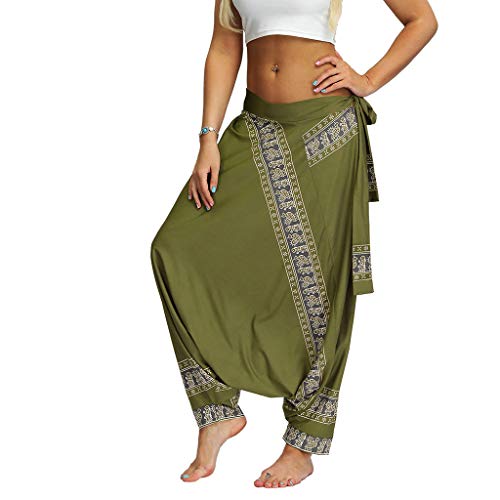 Fossen Pantalones Hippies Mujer Disfraz Primavera y Verano 2019 Suelto Bohemios┃Tailandia Mono Pantalone Elasticos con Estampado Floral┃ Casual Pant para Estilo Informal,Yoga,Banquete Fossen Pantalones Hippies Mujer Disfraz Primavera y Verano 2019 Suelto Bohemios┃Tailandia Mono Pantalone Elasticos con Estampado Floral┃ Casual Pant para Estilo Informal,Yoga,Banquete