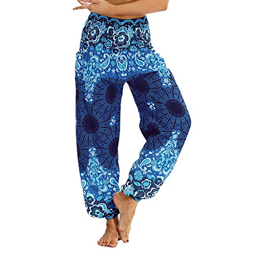 Fossen Pantalones Hippies Mujer Disfraz Primavera y Verano 2019 Suelto Bohemios┃Tailandia Pantalone Elasticos con Estampado Floral┃ Casual Pant para Estilo Informal,Yoga,Banquete Fossen Pantalones Hippies Mujer Disfraz Primavera y Verano 2019 Suelto Bohemios┃Tailandia Pantalone Elasticos con Estampado Floral┃ Casual Pant para Estilo Informal,Yoga,Banquete