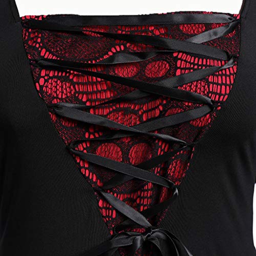 Fossenfeliz Disfraz de Reina Gótico Elegante de Encajes- Vestido de Mujeres Halloween Realista - Falda Larga de Diosa del Temperamento de Fiesta de Mascarada Fossenfeliz Disfraz de Reina Gótico Elegante de Encajes- Vestido de Mujeres Halloween Realista - Falda Larga de Diosa del Temperamento de Fiesta de Mascarada