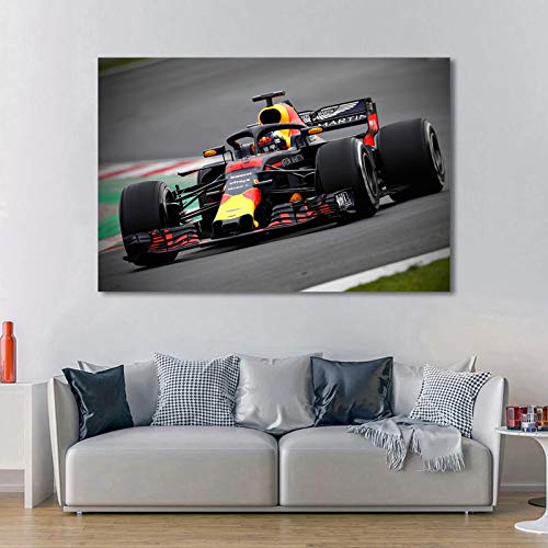 Foto McLaren F1 Race Wall Art Car Vehicle Pósteres Lienzos alcantarilla Carreras Deporte de la Lona de Pintura de la Sala Dormitorio (Color : A, Size (Inch) : 40x80cm)