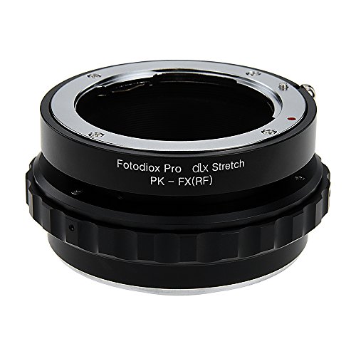 Fotodiox DLX Stretch – Adaptador de Montura Pentax K Mount (PK) Objetivo a Fujifilm X-Series sin Espejo Cuerpo de cámara réflex con helicoide de Enfoque Macro y magnético de filtros