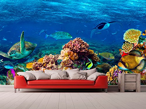 Fotomural Vinilo Pared Corales y Especies Fondo Marino | Fotomural para Paredes | Mural | Vinilo Decorativo | Varias Medidas 200 x 150 cm | Decoración comedores, Salones, Habitaciones. Fotomural Vinilo Pared Corales y Especies Fondo Marino | Fotomural para Paredes | Mural | Vinilo Decorativo | Varias Medidas 200 x 150 cm | Decoración comedores, Salones, Habitaciones.