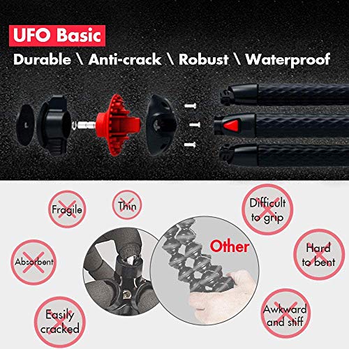 Fotopro Cámara Trípode, Flexible Tripode, Trípode Portátil con Tornillo 1/4'' para Canon, Nikon, Cámara Acción, Móvil Trípode para iPhone, Galaxy, Xiaomi con Teléfonico Pinza, Tripod Fotopro Cámara Trípode, Flexible Tripode, Trípode Portátil con Tornillo 1/4'' para Canon, Nikon, Cámara Acción, Móvil Trípode para iPhone, Galaxy, Xiaomi con Teléfonico Pinza, Tripod