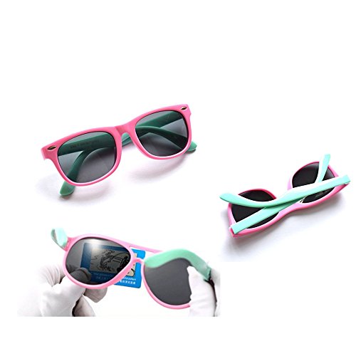 FOURCHEN Gafas de sol para niños, gafas de sol Kids Rubber flexible Gafas de sol polarizadas para niños, Gafas de sol 100% UV Proof para niñas/niños, Gafas de sol para niños, Gafas de sol para niños