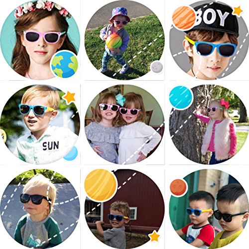 FOURCHEN Gafas de sol para niños, gafas de sol Kids Rubber flexible Gafas de sol polarizadas para niños, Gafas de sol 100% UV Proof para niñas/niños, Gafas de sol para niños, Gafas de sol para niños