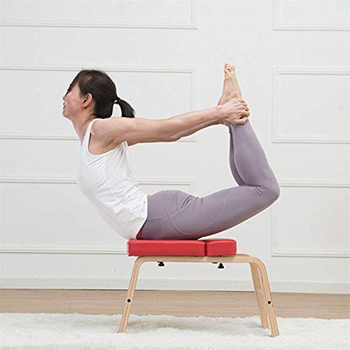 FQCD Yoga Postura sobre la Cabeza del Soporte del Banco de Yoga Hombro invertido heces con Madera y el Pino Trainer aliviar la Fatiga y Construir Cuerpo invertido Equilibrio Ejercicio, Gimnasio