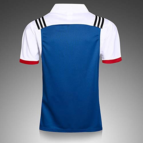 Francia FFR Hombres De Rugby Jerseys, Copa Mundial De Algodón Jersey Gráfico De La Camiseta De Verano Deportes Transpirable Camiseta del Ocio Camiseta De Fútbol Cami M