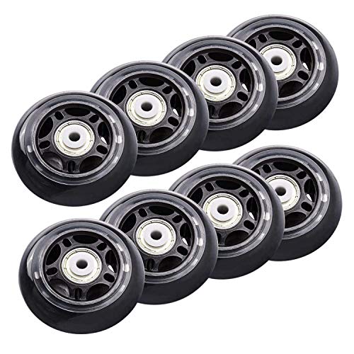 Fransande Paquete de 8 ruedas de repuesto para patines en línea con ruedas de 70 mm Fransande Paquete de 8 ruedas de repuesto para patines en línea con ruedas de 70 mm