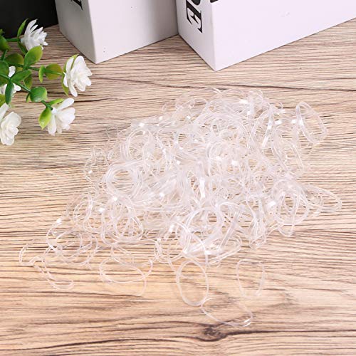 Frcolor 1000pcs pelo trenzado elástico bandas de gomas de pelo (claro) Frcolor 1000pcs pelo trenzado elástico bandas de gomas de pelo (claro)