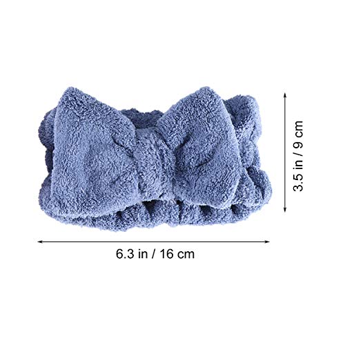 Frcolor bowknot pelo bandas elásticas coral felpa maquillaje cara Wash ducha diadema para mujer chica 3 Unidos (azul rosa blanco) Frcolor bowknot pelo bandas elásticas coral felpa maquillaje cara Wash ducha diadema para mujer chica 3 Unidos (azul rosa blanco)