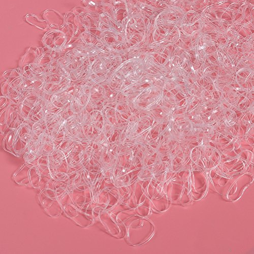 Frcolor Cintas elásticas para el cabello Bandas de goma para el cabello para niñas Peinado, 350 piezas (transparente) Frcolor Cintas elásticas para el cabello Bandas de goma para el cabello para niñas Peinado, 350 piezas (transparente)