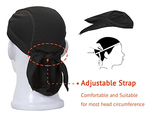 Free Master Sports Bandana Cap Negro Rojo Blanco hombre Mujer Biker Anas Diadema Toalla tiene, negro Free Master Sports Bandana Cap Negro Rojo Blanco hombre Mujer Biker Anas Diadema Toalla tiene, negro