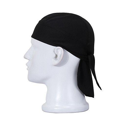 Free Master Sports Bandana Cap Negro Rojo Blanco hombre Mujer Biker Anas Diadema Toalla tiene, negro