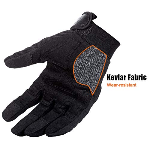 FREE SOLDIER Guantes de Motocicleta Pantalla táctil para Hombre Guantes tácticos con nudillo de Goma Dura para Escalada Pesca Correr Caza Entrenamiento Guante de Ciclismo(Negro,XL)