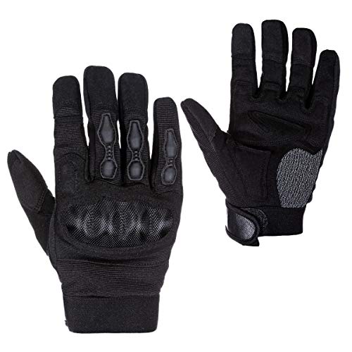 FREE SOLDIER Guantes de Motocicleta Pantalla táctil para Hombre Guantes tácticos con nudillo de Goma Dura para Escalada Pesca Correr Caza Entrenamiento Guante de Ciclismo(Negro,XL)