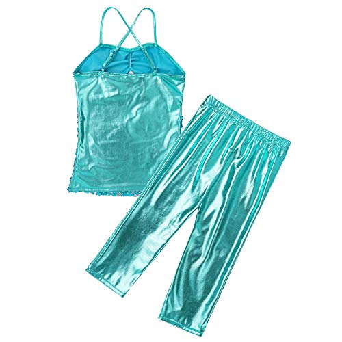 Freebily Conjuntos Ropa para Danza Jazz Moderno Traje Hip Hop Camiseta Tirantes + Leggings Traje Lentejuelas Actuación Azul 7-8 años Freebily Conjuntos Ropa para Danza Jazz Moderno Traje Hip Hop Camiseta Tirantes + Leggings Traje Lentejuelas Actuación Azul 7-8 años