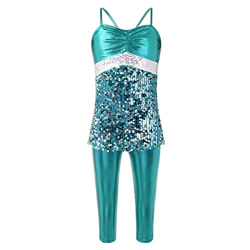 Freebily Conjuntos Ropa para Danza Jazz Moderno Traje Hip Hop Camiseta Tirantes + Leggings Traje Lentejuelas Actuación Azul 7-8 años Freebily Conjuntos Ropa para Danza Jazz Moderno Traje Hip Hop Camiseta Tirantes + Leggings Traje Lentejuelas Actuación Azul 7-8 años