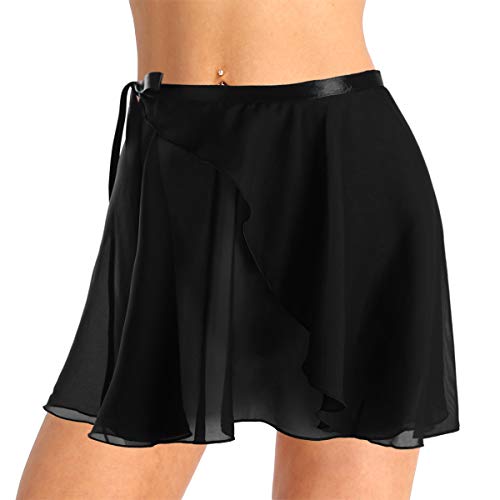 Freebily Falda de Gasa Deportiva Niñas para Danza Ballet Gimnasia Patinaje Niñas Infántil y Mujer Adulta con Cinturilla para Leotardo Maillot Deporte Wine Red One Size