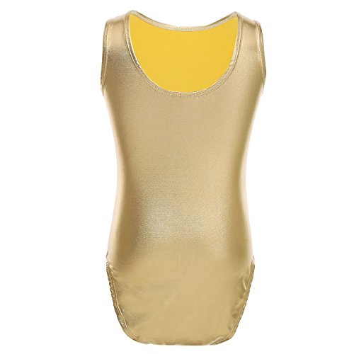 Freebily Maillot Clásico de Danza Ballet Gimnasia para Niña Chica Leotardo Body Mono de Ballet Sauve Dorado 4 Años