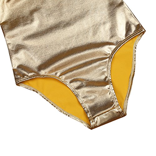 Freebily Maillot Clásico de Danza Ballet Gimnasia para Niña Chica Leotardo Body Mono de Ballet Sauve Dorado 4 Años