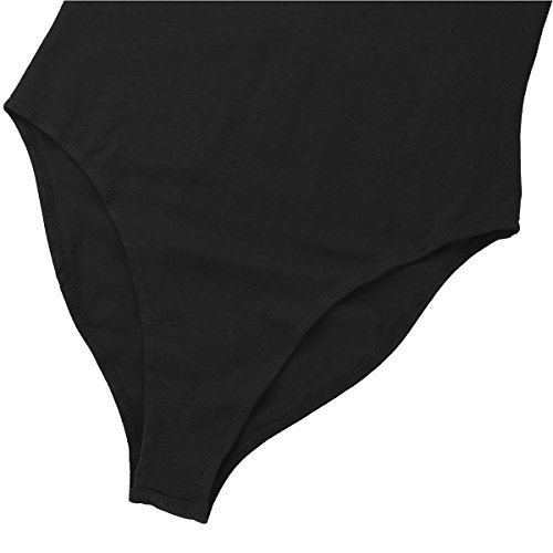 Freebily Maillot Clásico de Danza Ballet Gimnasia Rítmica para Mujer Chica Leotardo Body Mono de Encaje Algodón Negro X-Small