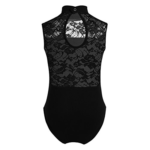 Freebily Maillot Clásico de Danza Ballet Gimnasia Ritmica para Niña Chica Leotardo Body Mono de Ballet sin Manga (5-14 Años) Negro 13-14 años