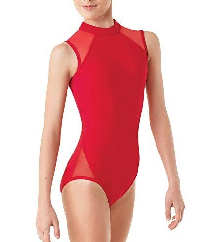 Freebily Maillot de Danza Ballet Gimnasia Leotardo Body Clásico Mallas Elástico para Niña Mayor Jumpsuit Gym Básico Niños 5-14 Años Rojo 12-14 Años